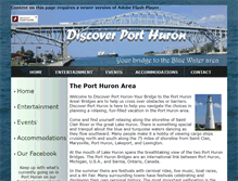 Tablet Screenshot of discoverporthuron.com